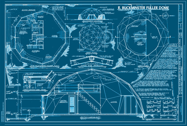 Buckminster Fuller Dome Drawings