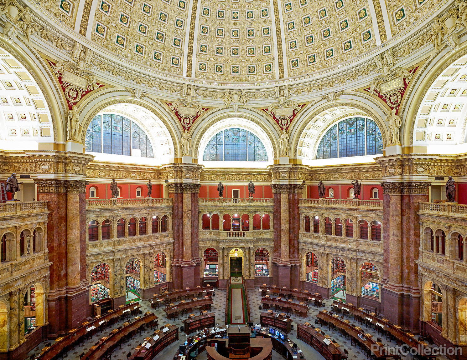 Main Reading Room Library Of Congress Washington Dc