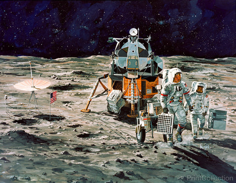 Artist's Illustration of Apollo 14 Crewmen