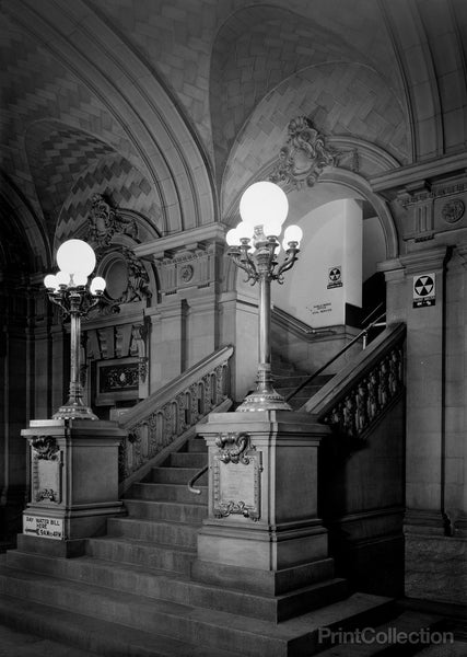 Binghamton City Hall, Collier Street, Binghamton, Broome, NY, Main Staircase