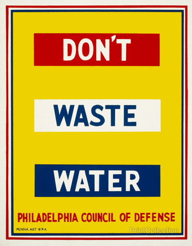 Don't Waste Water, 1940's