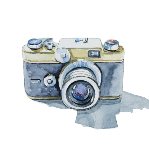 Argus C Forty Four 35mm Camera, Watercolor Painting