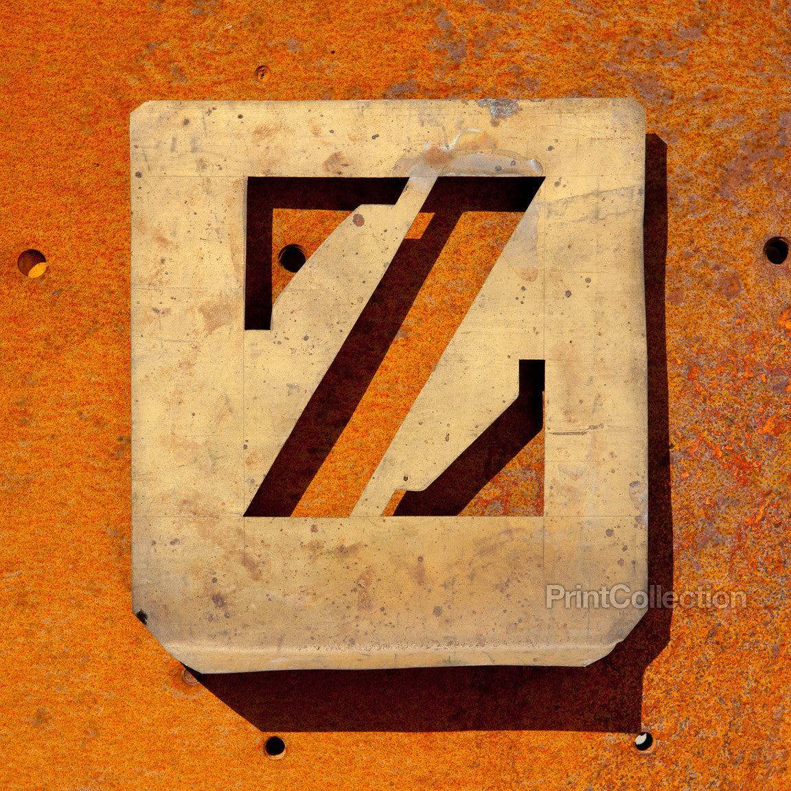 Print Collection Letter Z Copper Type Stencil