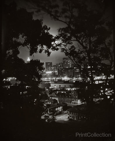 Night View through Trees of Pittsburgh, W. Eugene Smith