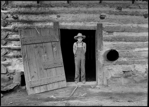 North Carolina Farm Boy in Doorway
