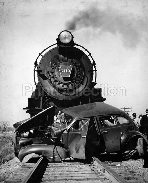 Steam Engine Train Car Crash