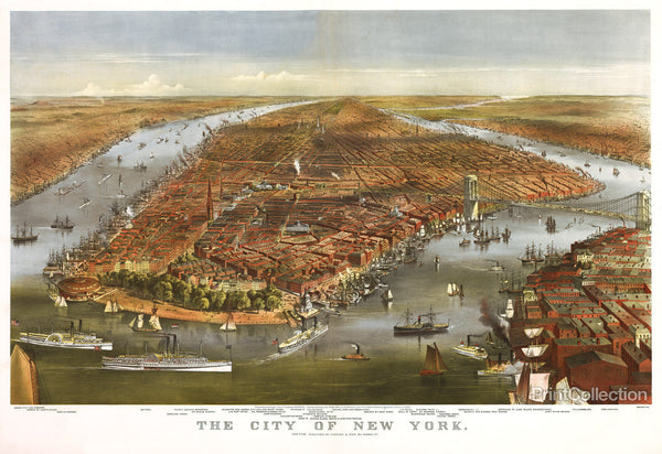 The City of New York by Currier & Ives