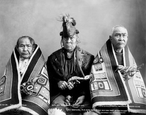Three Brothers, Old Head-Men of the Kak-Von-Tons of the Chilkat Tribe