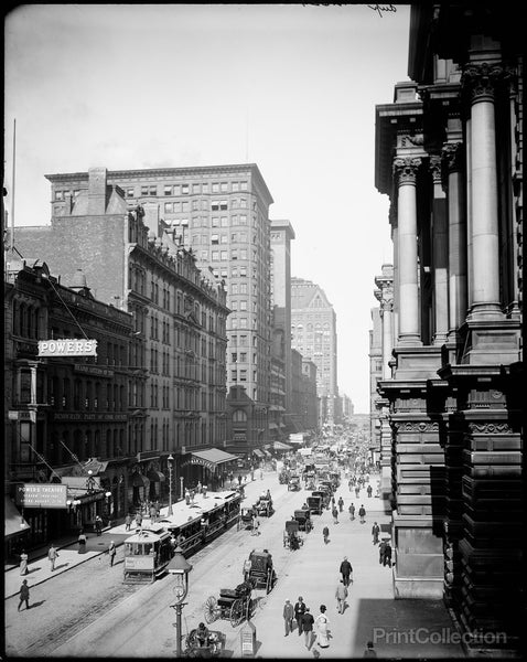 View of Randolph Street East from LaSalle Street, Chicago